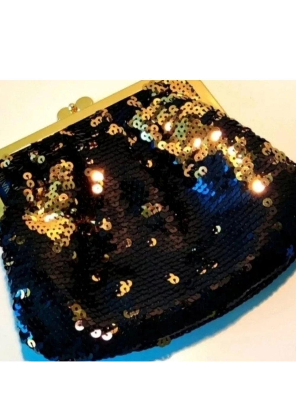 90's Vintage Lise Watier Evening Purse Gold Chain pre-owned